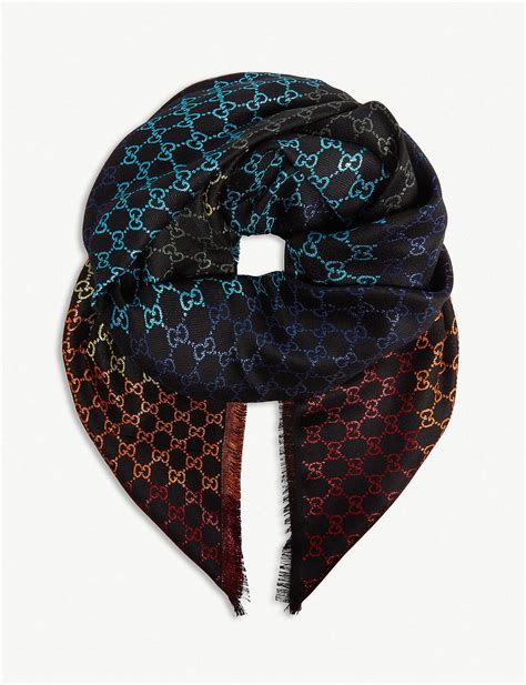 Gucci Rainbow GG Jacquard Shawl 